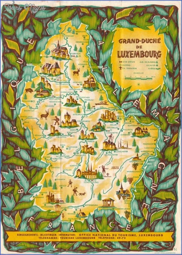mapa de Luxemburg turisme