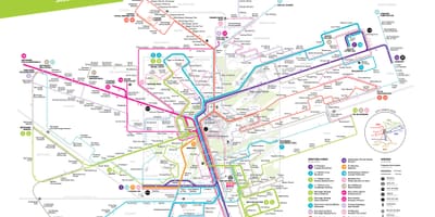 Luxemburg autobús mapa de rutes