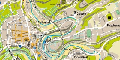 Mapa de Luxemburg carrer