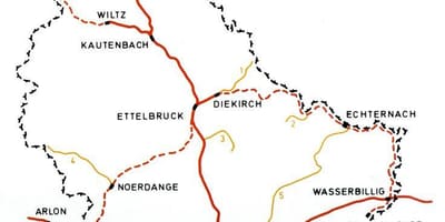 Mapa de Luxemburg de l'estació de tren