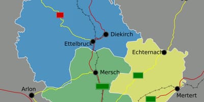 Mapa de Luxemburg política